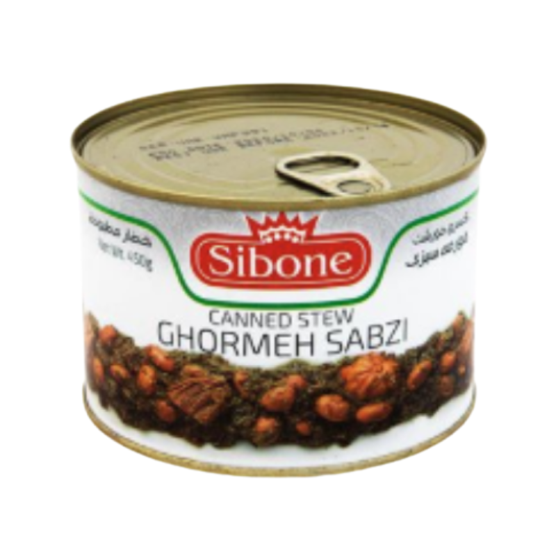 CANNED GHORMEH SABZI STEW WITH MEAT